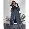 Kabát zimní s kapucí dámska  LHD fashion (S-2XL) LHD-2M-033-1/DR (Velikost S, Barva Černá)