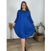 Šaty dlouhé 3/4 dlouhý rukáv dámské nadrozměr (50/52 ONE SIZE) ITALSKÁ MÓDA IMC24KRISTY/DUR (Velikost 50/52, Barva zelená)