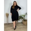 Šaty dlouhé 3/4 dlouhý rukáv dámské nadrozměr (50/52 ONE SIZE) ITALSKÁ MÓDA IMC24KRISTY/DUR (Velikost 50/52, Barva zelená)