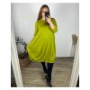 Šaty dlouhé 3/4 dlouhý rukáv dámské nadrozměr (50/52 ONE SIZE) ITALSKÁ MÓDA IMC24KRISTY/DUR (Velikost 50/52, Barva zelená)