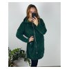 Mikina teplá dlouhý rukáv dámská nadrozměr (54/56/58 ONE SIZE) ITALSKÁ MÓDA IMBM24MENSY/DU (Velikost 56/58, Barva tmavě smaragdová)