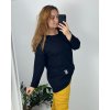 Tričko tunika dlouhý rukáv dámská nadrozměr (50/52/54 ONE SIZE) ITALSKá MóDA IM724NANANA/DU