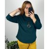 Tričko tunika s přívěškem dlouhý rukáv dámská (52/54/56 ONE SIZE) ITALSKá MóDA IM32423065/DU