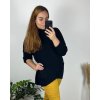 Svetr se stojáčkem dlouhý rukáv dámský (54/56/58 ONE SIZE) ITALSKÁ MÓDA IMBM24B362/DU (Velikost 56/58, Barva Černá)