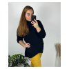 Svetr se stojáčkem dlouhý rukáv dámský (54/56/58 ONE SIZE) ITALSKÁ MÓDA IMBM24B362/DU (Velikost 56/58, Barva Černá)