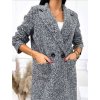 Kabát flaušový dlouhý rukáv dámský (S/M/L ONE SIZE) ITALSKÁ MÓDA IMWC241113/DR (Velikost M/L, Barva modrá královská)