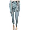 Kalhoty strečové dlouhé dámské (M/L ONE SIZE) ITALSKá MODA IM423FRIDO/DUR (Velikost M/L, Barva Černá)