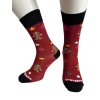 Ponožky veselé vánoční slabé pánské Perníček  (40-43,44-47) CRAZY SOCKS DPP24102/DR (Velikost 40-43, Barva vínová)