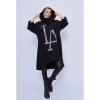 Šaty oversize s kapucou dlouhý rukáv dámské (48/50/52ONE SIZE) ITALSKÁ MÓDA IMPLI2439277-3/DR