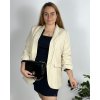 Sako elegantní dámská (50-56) ITALSKÁ MÓDA IMM23M85705-4/DR (Velikost 50, Barva béžová)