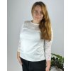 Tunika elegantní dlouhý rukáv dámská nadrozměr (44-54 ONE SIZE) POLSKÁ MÓDA PMFF24SALMA/DR (Velikost 44, Barva bílá)