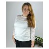 Tunika elegantní dlouhý rukáv dámská nadrozměr (44-54 ONE SIZE) POLSKÁ MÓDA PMFF24SALMA/DR (Velikost 44, Barva bílá)