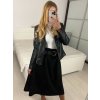 Sukně dlouhá s páskem dámská (S/M ONE SIZE) ITALSKÁ MÓDA IMWDA241111/DUR (Velikost S/M, Barva Černá)