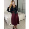 Sukně dlouhá s páskem dámská (S/M ONE SIZE) ITALSKÁ MÓDA IMWDA241111/DUR (Velikost S/M, Barva Černá)