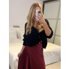 Svetr pletený na knoflíčky dlouhý rukáv dámský oversize Alessandra (S/M/L ONE SIZE) ITALSKÁ MÓDA IMWC233944SM/DU (Velikost S/M/L, Barva šedá)