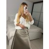 Svetr pletený na knoflíčky dlouhý rukáv dámský oversize Alessandra (S/M/L ONE SIZE) ITALSKÁ MÓDA IMWC233944SM/DU (Velikost S/M/L, Barva šedá)