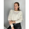 Svetr oversize úpletový dlouhý rukáv dámský (S/M ONE SIZE) ITALSKÁ MÓDA IMSN2416125/DUR (Velikost S/M, Barva béžová)