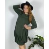 Šaty teplé oválné volnočasové dlouhý rukáv dámské nadrozměr (48/50/52 ONE SIZE) ITALSKÁ MÓDA IM424688/DR (Velikost 48/50, Barva Černá)