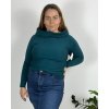 Svetr úpletový dlouhý rukáv dámský nadrozměr (42/44/46 ONE SIZE) ITALSKá MóDA IMSM24ZS8173/DR (Velikost 42/44, Barva Černá)