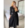 Šaty dlouhé košilové dlouhý rukáv dámské (S/M/L ONE SIZE) ITALSKÁ MÓDA IMWGS24166/DUR