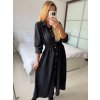 Šaty dlouhé košilové dlouhý rukáv dámské (S/M/L ONE SIZE) ITALSKÁ MÓDA IMWGS24166/DUR