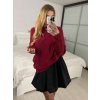 Svetr oversize šikmý dlouhý rukáv dámské (S/M/L ONE SIZE) ITALSKá MóDA IM424509/DUR