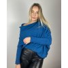 Svetr oversize šikmý dlouhý rukáv dámské (S/M/L ONE SIZE) ITALSKá MóDA IM424509/DUR (Velikost S/M/L, Barva bílá)