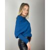 Svetr oversize šikmý dlouhý rukáv dámské (S/M/L ONE SIZE) ITALSKá MóDA IM424509/DUR (Velikost S/M/L, Barva bílá)