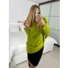 Svetr oversize šikmý dlouhý rukáv dámské (S/M/L ONE SIZE) ITALSKá MóDA IM424509/DUR (Velikost S/M/L, Barva bílá)