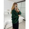 Svetr oversize šikmý dlouhý rukáv dámské (S/M/L ONE SIZE) ITALSKá MóDA IM424509/DUR (Velikost S/M/L, Barva bílá)