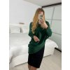 Svetr oversize šikmý dlouhý rukáv dámské (S/M/L ONE SIZE) ITALSKá MóDA IM424509/DUR (Velikost S/M/L, Barva bílá)