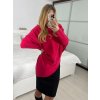 Svetr oversize šikmý dlouhý rukáv dámské (S/M/L ONE SIZE) ITALSKá MóDA IM424509/DUR (Velikost S/M/L, Barva bílá)