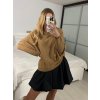 Svetr oversize šikmý dlouhý rukáv dámské (S/M/L ONE SIZE) ITALSKá MóDA IM424509/DUR (Velikost S/M/L, Barva bílá)
