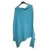 Svetr oversize šikmý dlouhý rukáv dámské (S/M/L ONE SIZE) ITALSKá MóDA IM424509/DUR (Velikost S/M/L, Barva bílá)