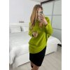 Svetr oversize šikmý dlouhý rukáv dámské (S/M/L ONE SIZE) ITALSKá MóDA IM424509/DUR (Velikost S/M/L, Barva bílá)