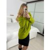 Svetr oversize šikmý dlouhý rukáv dámské (S/M/L ONE SIZE) ITALSKá MóDA IM424509/DUR (Velikost S/M/L, Barva bílá)
