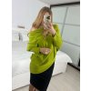 Svetr oversize šikmý dlouhý rukáv dámské (S/M/L ONE SIZE) ITALSKá MóDA IM424509/DUR (Velikost S/M/L, Barva bílá)