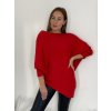 Svetr oversize šikmý dlouhý rukáv dámské (S/M/L ONE SIZE) ITALSKá MóDA IM424509/DUR (Velikost S/M/L, Barva bílá)