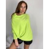 Svetr oversize šikmý dlouhý rukáv dámské (S/M/L ONE SIZE) ITALSKá MóDA IM424509/DUR (Velikost S/M/L, Barva bílá)