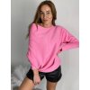 Svetr oversize šikmý dlouhý rukáv dámské (S/M/L ONE SIZE) ITALSKá MóDA IM424509/DUR (Velikost S/M/L, Barva bílá)