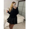 Svetr oversize šikmý dlouhý rukáv dámské (S/M/L ONE SIZE) ITALSKá MóDA IM424509/DUR (Velikost S/M/L, Barva bílá)