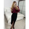 Sukně dlouhá dámská (S/M/L ONE SIZE) ITALSKÁ MÓDA IMWH24026/DUR (Velikost S/M/L, Barva Černá)