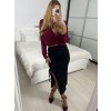 Sukně dlouhá dámská (S/M/L ONE SIZE) ITALSKÁ MÓDA IMWH24026/DUR (Velikost S/M/L, Barva Černá)