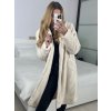 Kabát beránkový s kapucí dlouhý rukáv dámský (S/M/L ONE SIZE) ITALSKÁ MÓDA IMWDD24257/DU