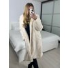 Kabát beránkový s kapucí dlouhý rukáv dámský (S/M/L ONE SIZE) ITALSKÁ MÓDA IMWDD24257/DU