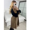 Vesta s beránkem bez rukávu dámská (S/M ONE SIZE) ITALSKÁ MÓDA IMWAA233885/DU (Velikost S/M, Barva Černá)