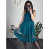Šaty elegantní letní bez rukávu dámské (S/M/L ONE SIZE) ITALSKÁ MÓDA IM322SIMONE/DR (Velikost S/M/L, Barva béžová)