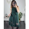 Šaty elegantní letní bez rukávu dámské (S/M/L ONE SIZE) ITALSKÁ MÓDA IM322SIMONE/DR (Velikost S/M/L, Barva béžová)