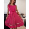 Šaty elegantní letní bez rukávu dámské (S/M/L ONE SIZE) ITALSKÁ MÓDA IM322SIMONE/DR (Velikost S/M/L, Barva béžová)