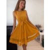 Šaty elegantní letní bez rukávu dámské (S/M/L ONE SIZE) ITALSKÁ MÓDA IM322SIMONE/DR (Velikost S/M/L, Barva béžová)